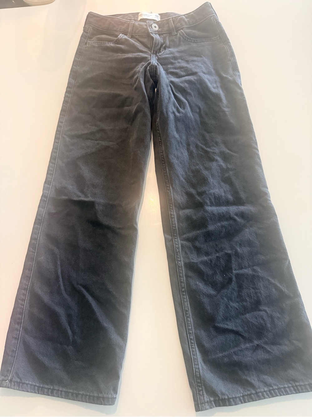 abercrombie kids Black Wide-Leg Jeans